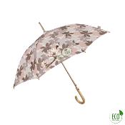 Parapluie écologique automatique - Fait de plastique recyclé - Large protection de 102 CM de diamètre - Motif orchidée