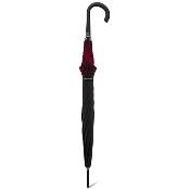 Parapluie droit pour femme PIERRE CARDIN - Ouverture automatique - Noir avec liseret rouge