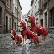 Anorak imperméable pour chien - Protection contre la pluie et le vent - Polyester résistant - ABF255-P