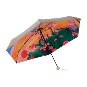 Parapluie pliant avec revêtement UV - Léger - Toile fleurie au clair de lune avec sac assorti