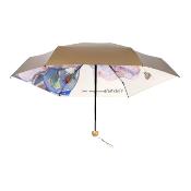 Parapluie pliant avec revêtement UV - Léger - Fleur de rose blanche - Sac assorti