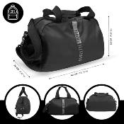 Pliable Bagage à main Ultra-léger - Sac de voyage léger - Avec détails réfléchissants pour une meilleure visibilité - Noir