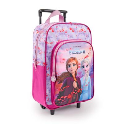Sac à dos à roulettes Frozen 2 pour enfants - Poignée rétractable et roulettes - Bretelles rembourrées réglables - Taille unique