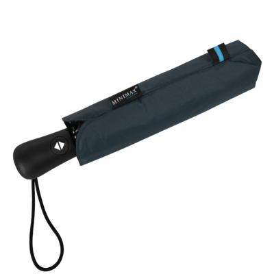 Automatique Parapluie pliant pour femme - Résistant au vent - Large protection 100 cm - Bleu marine