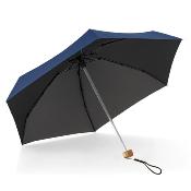 Mini parapluie pliant pour femme - Parapluie plat cinq plis - Ultra léger et compact - Protection UV - Bleu marine