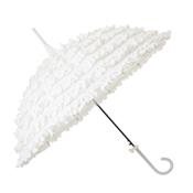 Parapluie long - Design danois - Crème avec des froufrous