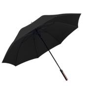 Parapluie long - Ouverture Bouton Luxe plat Automatique - Noir avec manche dorée