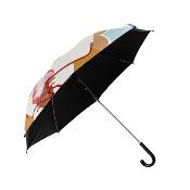 Parapluie poussette pour enfant - Avec poignée crochet facile à saisir - Poignée amovible et réglable - Intérieur noir - Chatte
