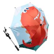 Parapluie poussette pour enfant - Avec poignée crochet facile à saisir - Poignée amovible et réglable - Intérieur noir - Dinosaure