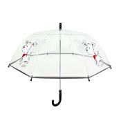 Parapluie cage à oiseaux transparent pour enfants - Bordure réfléchissante pour une grande visibilité la nuit - Extra sûr - Chien