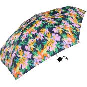 Parapluie pliant compact pour femme -Galerie florale noire