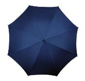 Parapluie de golf - Système d'ouverture automatique - Résistant au vent - Diamètre 102 cm - Manche en bois - Bleu marine