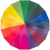 Grand parapluie golf imprimé arc en ciel - diamètre de 95 cm