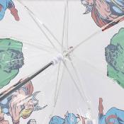 Parapluie cloche transparent enfant - Poignée rouge - Avengers