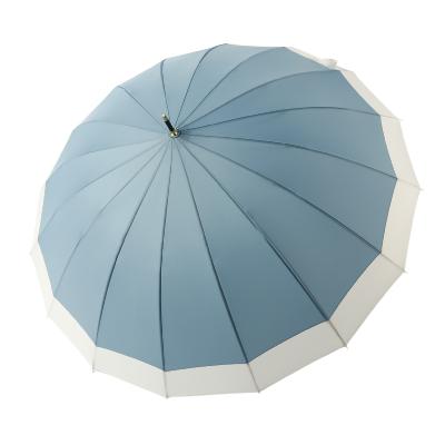 Grand parapluie de golf - 16 baleines - Grande protection de 105 cm de diamètre - Bleu ciel