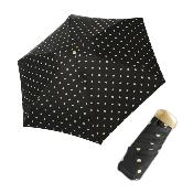 Mini parapluie pliant pour femme - Parapluie cinq plis - Ultra léger et compact - Motif à pois