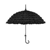 Parapluie long - Design danois - Noir avec des froufrous