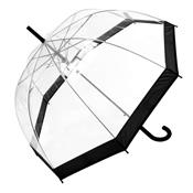 Parapluie cloche transparent automatique - Bordure noire