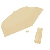 Mini parapluie pour femme - Léger et compact - Résistant au vent - Avec pochette de couleur assortie - Beige