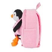 Sac à dos réversible Peggie Penguin pour enfants - Peluche amovible - Bretelles réglables et souples - Mini sac de voyage mignon - Taille unique