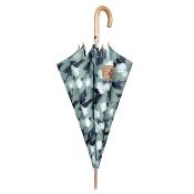 Parapluie écologique automatique - Toile en plastique recyclé et poignée en bois recyclé - Large protection de 102 CM de diamètre - Tulipes