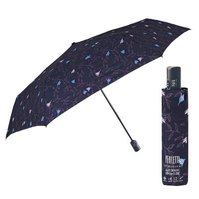 Mini Parapluie pliant pour femme - Système d'ouverture automatique - Floral