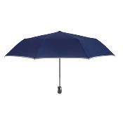 Parapluie pliant réfléchissante pour femme et Homme  - Ouverture automatique - Couverture large 104 cm - Bleu avec bordure refléchissante