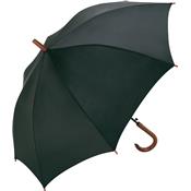 Parapluie long automatique - Poignée courbée en bois véritable - Conception Allemande -Noir