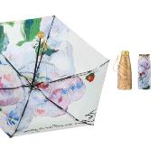 Parapluie pliant avec revêtement UV - Léger - Fleur de rose blanche - Sac assorti