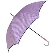 Parapluie droit - ouverture automatique - imprimé vichy rose