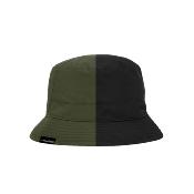 Chapeau imperméable pliable et réversible avec sac de rangement - Avec protection solaire UVP50+ - Matière recyclée - Vert kaki Vichy - Taille Unique