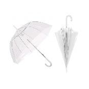 Parapluie transparent cloche - Automatique - Blanc