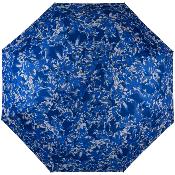 Parapluie pliant compact pour femme - Poignée Courbe - Floral bleu