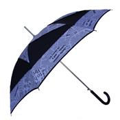 Parapluie droit - ouverture automatique - noir et imprimé journal