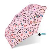 Parapluie plat pliable ultra compact & léger - ultra mini pour femme - Girlie Rose