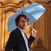 Parapluie léger et compact Anatole - Bleu - Théodore - Poignée bois
