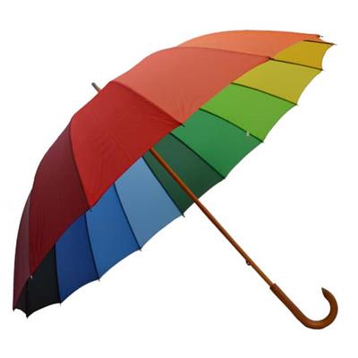 Parapluie droit - arc en ciel