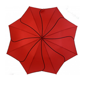 Parapluie long - Large 105 cm - Ouverture automatique - Rouge