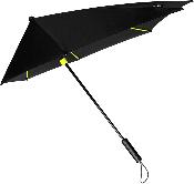 Parapluie noir tempête de poche - Résistance vent de 80km/h - Aérodynamique - Pliant - Jaune