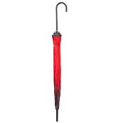 Parapluie long - Pagode - Large 90 cm - Poignée effet cuire - Rouge